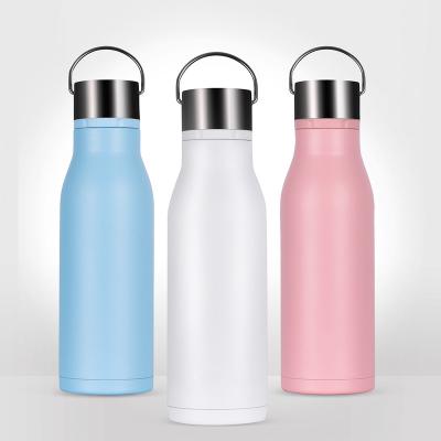 China PORTABLE Hot Sale 600ml Double Wall Vacuum Insulated Stainless Steel Tea Water Bottle Long Iron Thermo Flasks for sale