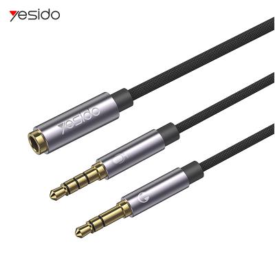 China For Stereo Mic Earphone Headphones Jack Adapter Male 3.5 Mm 1 Bulk Earphone & Computer Cable 4 Pole 1 To Aux Cable. Y of 2 female splitter for sale