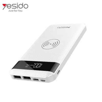 China LED Display High Efficient Universal Rohs Slim 10000 Mah Wireless Charger Mobile Charger Power Bank for sale