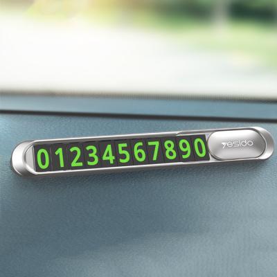 China Temporary Privacy Shield Mobile Phone Number Car Parking Card For Center Console for sale