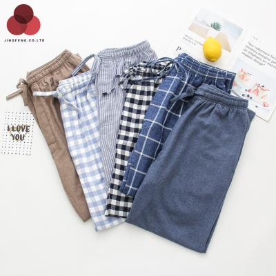 China Hot new QUICK DRY pure cotton men's pajamas pilou thickened loose casual home pants big pants for sale