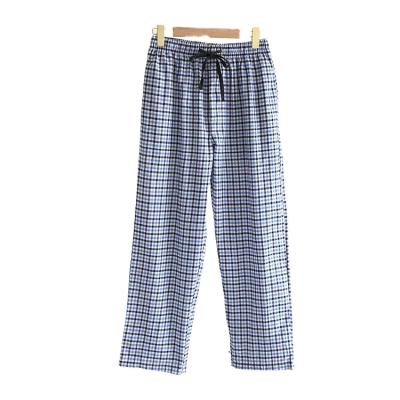 China QUICK DRY spring warm men's pajama bottoms plus size cotton plaid flannel pajama pants male lounge pants for sale