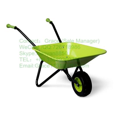 China Factory Wholesale Metal Wheel Small Wheel Barrow For Kindergarten Tools Children Metal Wheelbarrow Sand Toy Hand Cart Trolley Trolley for sale