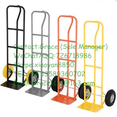 China High Quality Cheap Price Garden Hand Tools Trolley Garden Tool Cart Steel Platform Hand Carry Trolley Cart HT1805 Transport Hand Carts for sale