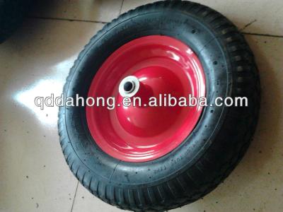 China Hand trolley pneumatic tire 16x400-8 dimond tread wheel for sale