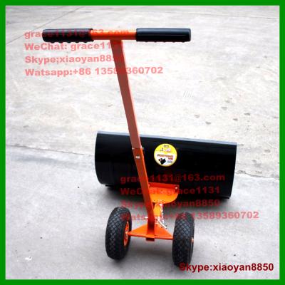 China SUPER Heavy Duty Rolling Snow Shovel 2 Wheels Metal Snow Shovel Push Cart Wheels Push Adjustable for sale