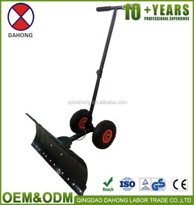 China Lightweight And Heavy Duty Easy Move Snow Pusher With Adjustable Wheels Snow Motor Maker Heated Push Snow Shovel for sale