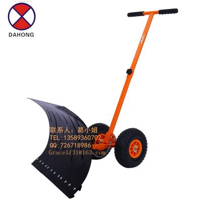 China Wholesale Adjustable Home Garden Snow Shovel Factory Snow Pusher Yard Wheeled Heavy Duty Rolling Shovel With Wheel Tool Cart for sale