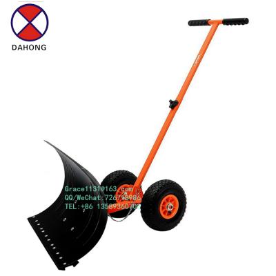 China Factory Wholesale Retractable Manual Snow Shovel Handy Snow Push Shovel With Wheel Tool Trolley Push Snow Shovel Snow Blade for sale