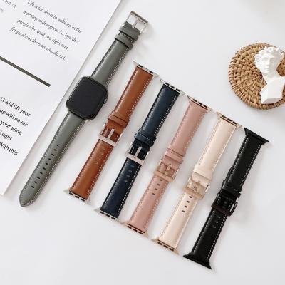 China Fanshion Smart Watch Band Leather Strap For Apple Watch Me Watch Band 38mm 40mm 42mm 44mm for sale