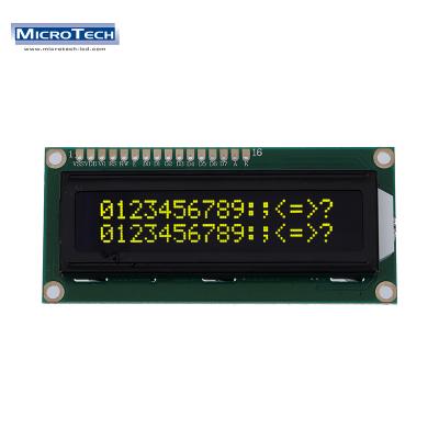 China 1602 i2c 16x2 Dot Matrix Display Module COB FSTN MPU Interface Black Yellow Green LCD Module 16x2 for sale