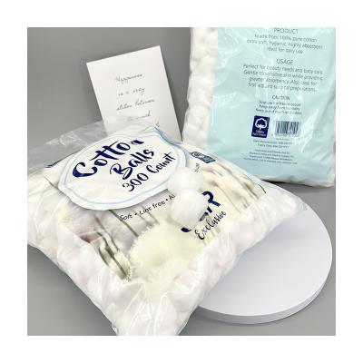 China China Wholesale OEM Soft 100% Natural Hypoallergenic Sterile Surgical Cotton High Absorbent 100% Cotton Balls For Clean Rolled Up for sale