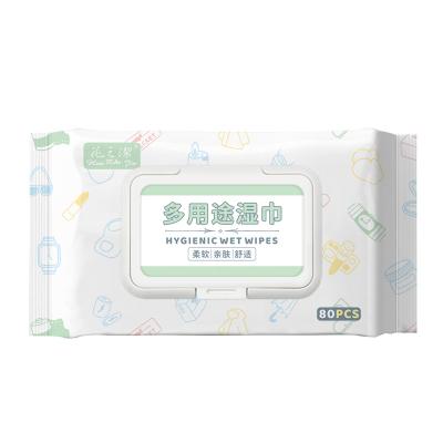 China High Quality Hot Selling Bag Packaging Spunlace Nonwoven Fabric Water Pure Clean Cleanroom Wet Wipes Hose Wipe for sale