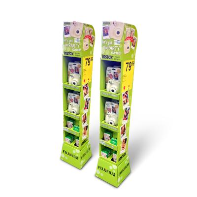 China For Wine Products Sales Promotion Retail Store Stand Corrugated Cardboard Display Custom Small Thin Tower Rack Free Standing Paper Display Rack for sale