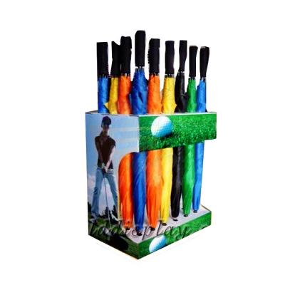 China For Umbrella Promotion Retail Best Selling 4C Printing Customized Umbrella Paper Floor Stand Display for sale