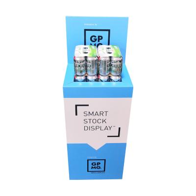 China Can be quickly assembled supermarket beverage display corrugated stand promotion beverage beer beverage pop carton display stand for sale