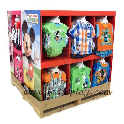 China For Clothing Sales Promotion Retail Apparel Fancy Store Props Pegboard Hook Cardboard Display Rack for sale