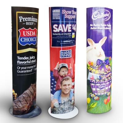 China Stand Alone Single Sided Promotional Floor Standing Poster Billboard Advertising Totem Llama Folding Display for sale