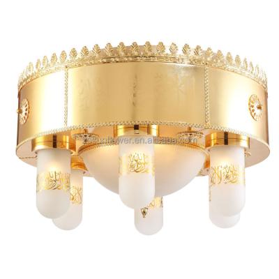 China Industrial Islamic Center Decoration Gold Arabic Ceiling Lamp for sale