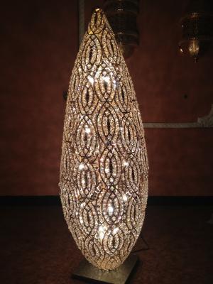 China Modern Modern Wrought Iron Floor Lamp With Crystal For Living Room Decoration for sale