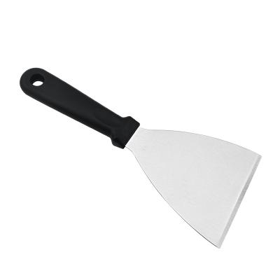 China 2022 Sustainable Kitchen Cooking Tools 420 Stainless Steel Spatula Teppanyaki Steel Black Shovel for sale