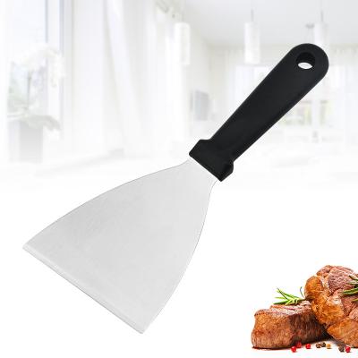 China Amazon Viable Best Selling Large Size Stainless Steel Teppanyaki Shovel With Black Handle for sale