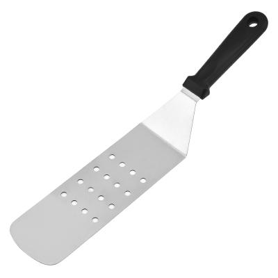 China Safety Easily Cleaned Food Grade 5 Pieces Stainless Steel Metal BBQ Shovel Set With Black PP Handle for sale