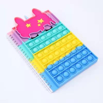 China Bubble Books New A5 Size Silicone Cover Tally Books Pocketbook Press Push Notebook Toys Sensory Kids Wiggle Bubble Notebooks for sale