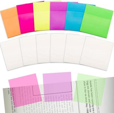 China Other color custom stationaries see kawaii pastel translucent set cute clear transparent notepad sticky notes for sale