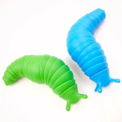 China Children's toys 3d ingot fidgety person stress reliever children simulation wriggle Worm Toy Fidget Bubble Writhe Snail push ingot toys for sale