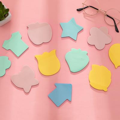 China Other Ready To Ship Clear Custom Die Cut Transparent Sticky Notepads Kawaii Reusable Planner Stickers Cute Index Pads for sale