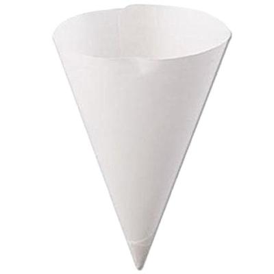 China Wholesale Disposable White Paper Cone Disposable Cups For Dessert Ice Cream Drinking Food for sale