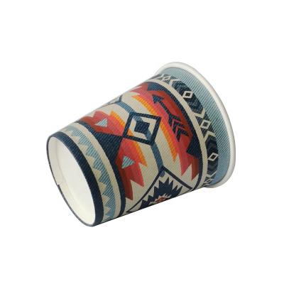 China Disposable Multiple Color Coffee Hot Paper Cup , Coffee Paper Cup With Sleeves And Lids for sale