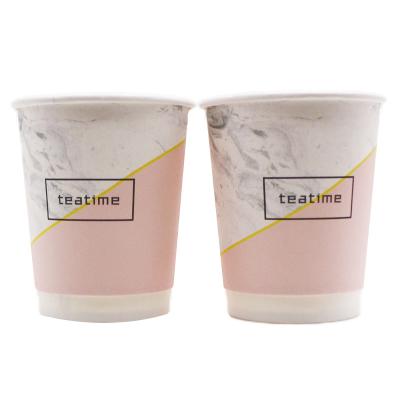 China Wholesale Disposable PLA Liner 100% Paper Disposable Double Cups for Hot Coffee and Tea for sale