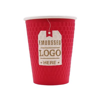 China Wholesale 12oz 16oz 20oz Disposable Double Wall Paper Cup For Milk Tea Coffee for sale