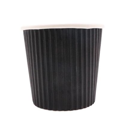 China Ripple Disposable Wall Paper Cup Corrugated Disposable Caterer for sale