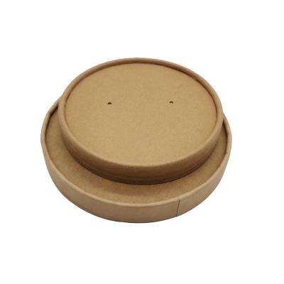 China Gold Non-Refillable Supplier Disposable Kraft Paper Lid For Cold Drinks And Ice Cream Cup for sale