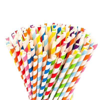 China Eco Minimalist Colorful Sturdy Disposable Biodegradable Thick Paper Stirring Straw For Event Party Bar for sale