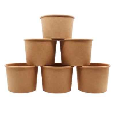 China Disposable Disposable Custom Design Square Shape Paper Ice Cream Paper Cup Bowl for sale