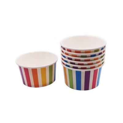 China Colorful 8oz Disposable Netting Take Away Ice Cream Bowl For Ice Cream for sale