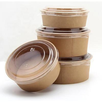 China Disposable Biodegradable Kraft Paper Disposable Food Container for sale