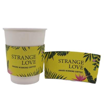 China Hot Selling Biodegradable 8 Ounce Disposable Coffee Cup Sleeves For Hot Drinks Paper Corrugated Cup for sale