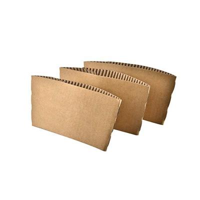 China Wholesale Disposable Disposable Kraft Paper Cup Sleeve For Milk Tea Coffee Takeout Packaging for sale