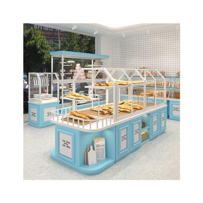 China Melamine Board + Blue High Quality Arabisches Brotiron View Bakery Display Case Kainice Bakery Rack Iron + Metal Feet For Bakery for sale