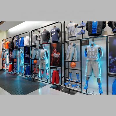 China D+DIY Wholesale Sports Showcase Steel Frame Shelf Store Display Sport For Sports Shoes Store for sale