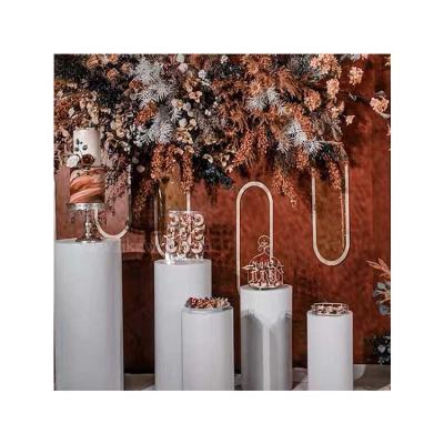 China Other various designs are available Kainice factory white pedestals stand flower stand wedding pillar column for event wedding decoration pedestal cylinder for sale