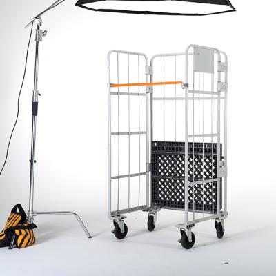 China Moving Objects High Quality Metal Rack Customized Logistics Trolley Heavy Duty Warehouse Logistic Folding for sale