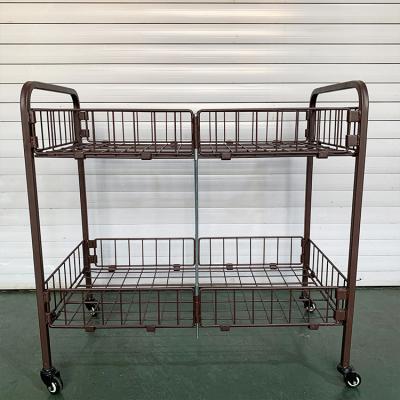 China Transport Mesh Flower Garden Trolley Flower Racks Plant Trolley Flower Cart For Transport for sale