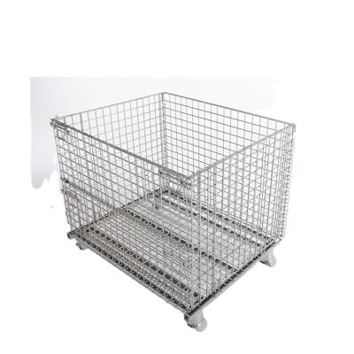 China Factory Directly Sell Stackable Nd Wire Mesh Container Portable Metal Storage Box 1000*800*850mm for sale