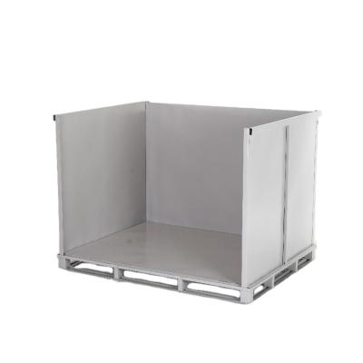 China Mesh Box For Warehouse High-Quality Folding Metal Folding Stackable Storage Box for sale